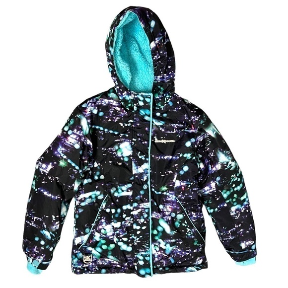 ZeroXposur Girls Black Puffer Hooded Jacket - Size Large (10/12) - Picture 2 of 14